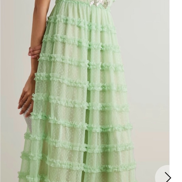 Saloni mint green dress uk12 is us 8 - Picture 2 of 5